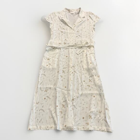 Aritzia Wilfred Womens Light Birch White Button Up Shirt Dress Size XL $158 - Picture 1 of 9